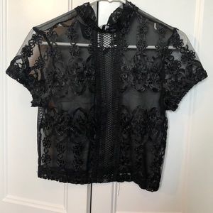 See through crop top